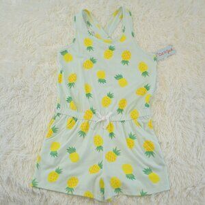 Cat And Jack Girls  Pineapple Romper Size L 10/12 NWT